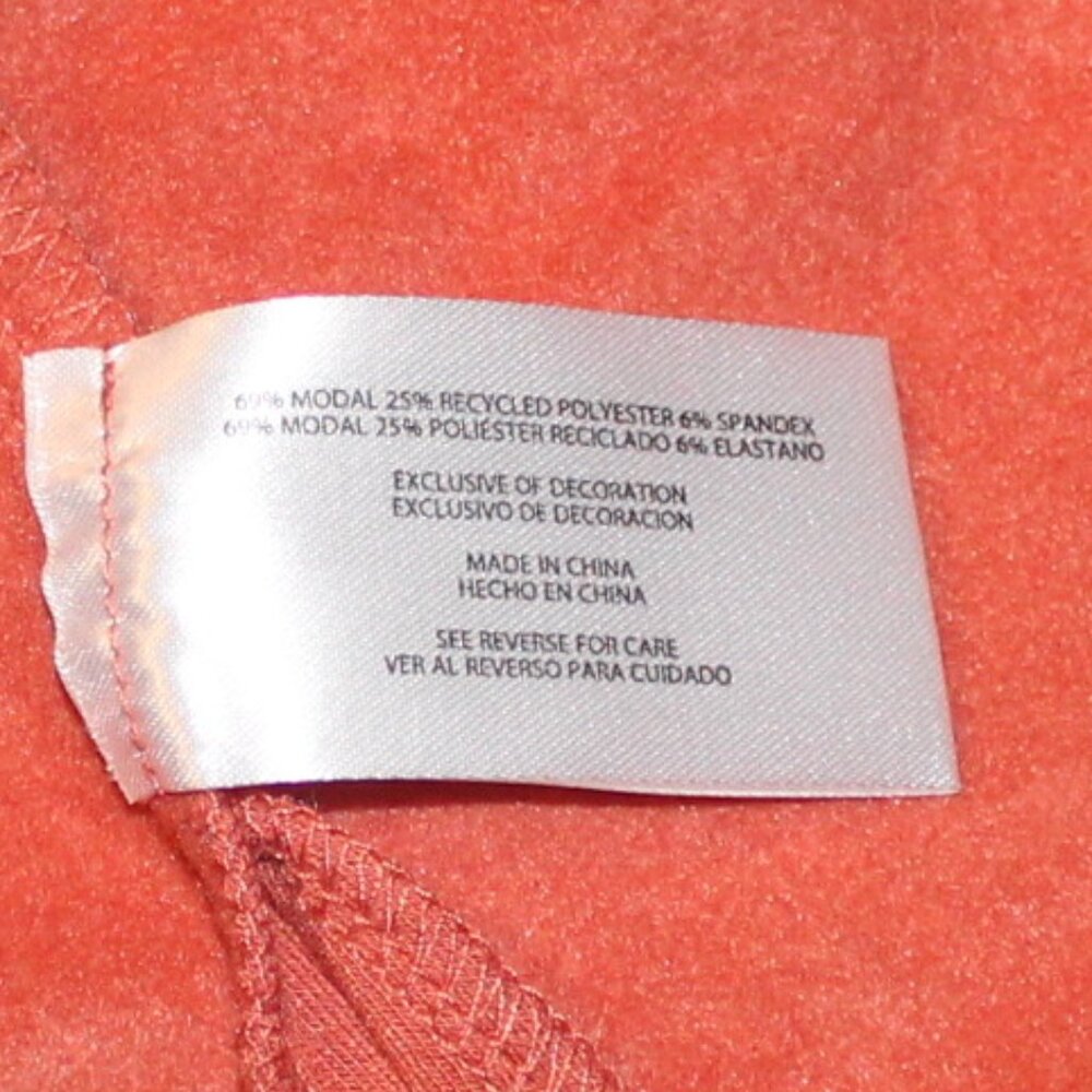 Orvis Orange V Neck Terry Long Sleeve Pullover - Picture 6 of 6